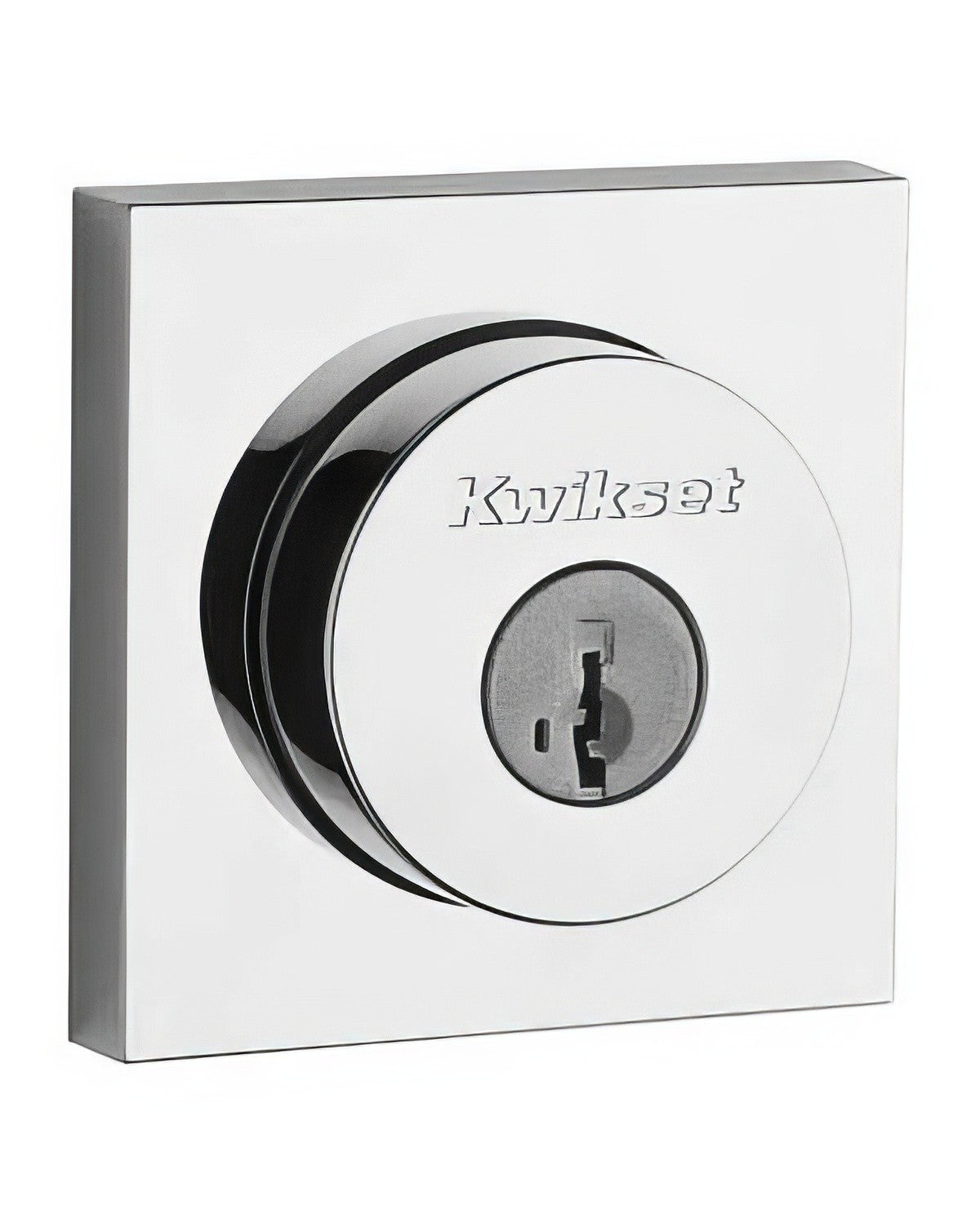 Kwikset 158SQT-26DS.STRKP Halifax Square Rose Single Cylinder Deadbolt SmartKey Satin Chrome