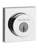 Kwikset 158SQT-26DS.STRKP Halifax Square Rose Single Cylinder Deadbolt SmartKey Satin Chrome