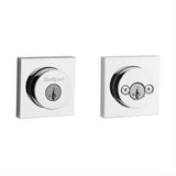 Kwikset 159SQT-26S.STRKP Halifax Square Rose Double Cylinder Deadbolt SmartKey Bright Chrome