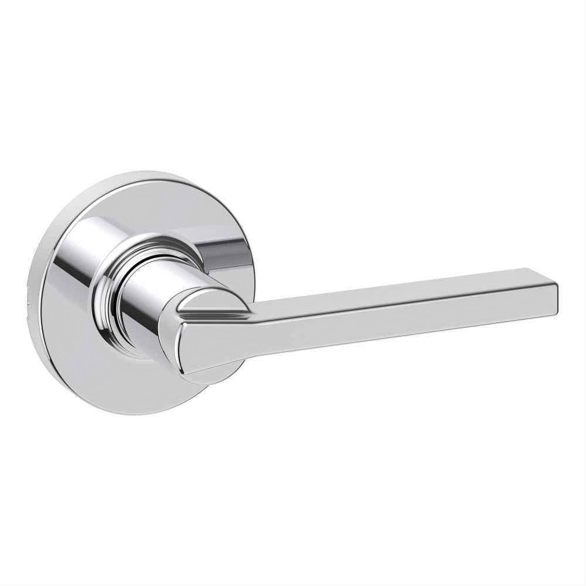 Kwikset 200CSLRDT-26 Casey Lever with Round Rose Passage Door Lock and RCS Strike Bright Chrome