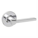 Kwikset 200CSLRDT-26 Casey Lever with Round Rose Passage Door Lock and RCS Strike Bright Chrome
