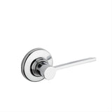 Kwikset 200LRLRDT-26 Ladera Lever with Round Rose Passage Door Lock and RCS Strike Bright Chrome
