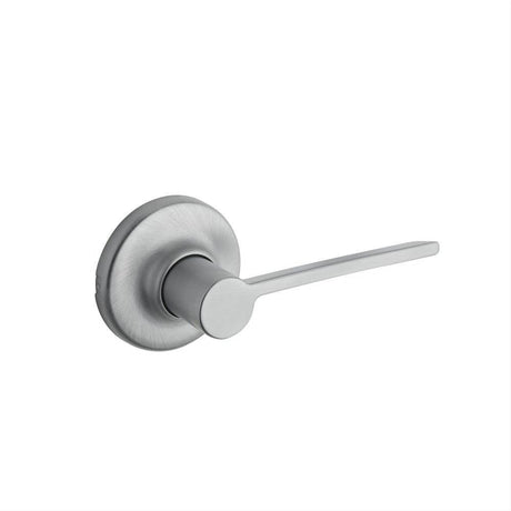 Kwikset 200LRLRDT-26D Ladera Lever with Round Rose Passage Door Lock and RCS Strike Satin Chrome