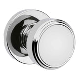 Kwikset 200MNKRDT-26 Maven Knob Round Rose Passage Door Lock and RCS Strike Bright Chrome