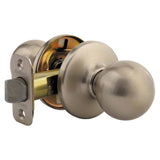 Kwikset 200P-15 Polo Knob Passage Door Lock and RCS Strike Satin Nickel