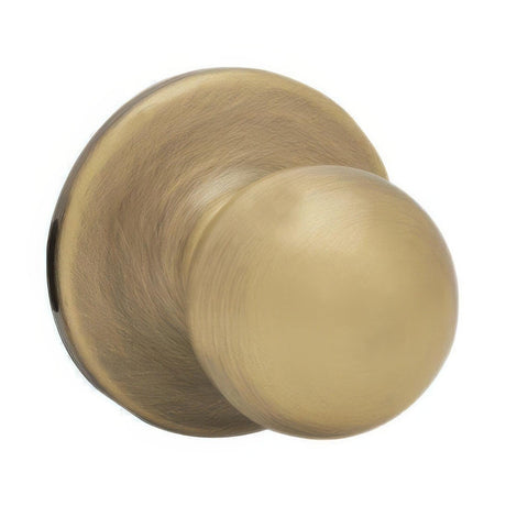 Kwikset 200P-15AV1 Polo Knob Passage Door Lock and RCS Strike Antique Nickel