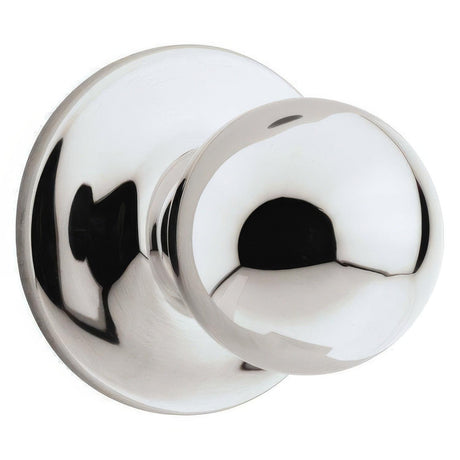 Kwikset 200P-3V1 Polo Knob Passage Door Lock and RCS Strike Polished Brass