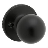 Kwikset 200P-514 Polo Knob Passage Door Lock and RCS Strike Matte Black