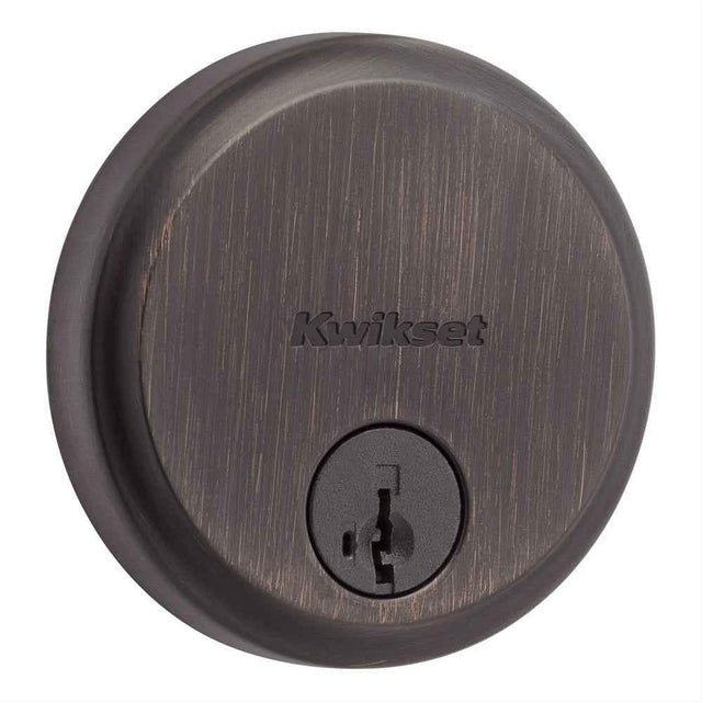 Kwikset 258-11PS.STRKP Hometown Low Profile Single Cylinder SmartKey Deadbolt with 6AL Latch and STRKP Strike Pack which includes Square Corner, Round Corner and 5303 Round Corner Full Lip Strikes KA3 Venetian Bronze