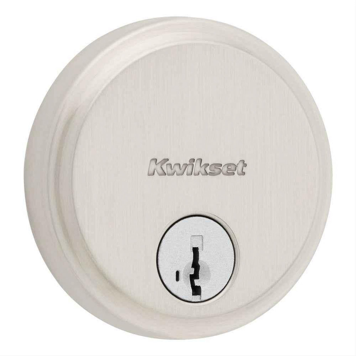 Kwikset 258-15S.STRKP Hometown Low Profile Single Cylinder SmartKey Deadbolt Satin Nickel