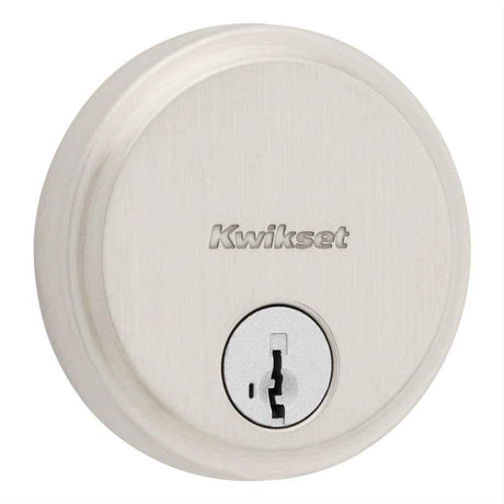 Kwikset 258-15S.STRKP Hometown Low Profile Single Cylinder SmartKey Deadbolt Satin Nickel