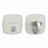 Kwikset 258MDT-15S.STRKP Midtown Contemporary Low Profile Single Cylinder SmartKey Deadbolt Satin Nickel