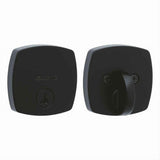 Kwikset 258MDT-514S.STRKP Midtown Contemporary Low Profile Single Cylinder SmartKey Deadbolt Matte Black