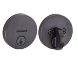 Kwikset 258RDT-11PS.STRKP Uptown Round Contemporary Low Profile Single Cylinder SmartKey Deadbolt Venetian Bronze