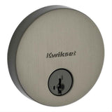 Kwikset 258RDT-18GS.STRKP Uptown Round Contemporary Low Profile Single Cylinder SmartKey Deadbolt Gunmetal