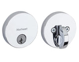 Kwikset 258RDT-26S.STRKP Uptown Round Contemporary Low Profile Single Cylinder SmartKey Deadbolt Bright Chrome