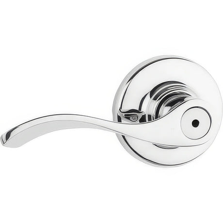 Kwikset 300BL-26 polished chrome privacy door lever