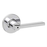 Kwikset 300CSLRDT-26 Casey Lever with Round Rose Privacy Door Lock and RCS Strike Bright Chrome