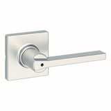 Kwikset 300CSLSQT-15 Casey Lever with Square Rose Privacy Door Lock and RCS Strike Satin Nickel