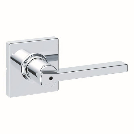 Kwikset 300CSLSQT-26 Casey Lever with Square Rose Privacy Door Lock and RCS Strike Bright Chrome