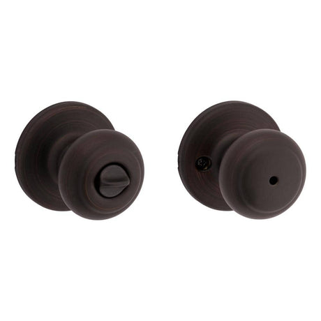 Kwikset 300CV-11P Cove Privacy Door Knob - Venetian Bronze