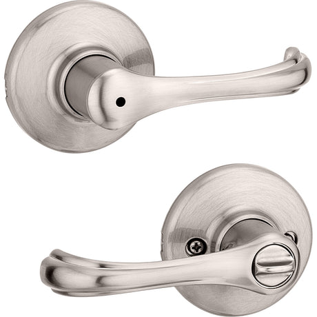 Kwikset 300DNL-15 Dorian Privacy Door Lever - Satin Nickel