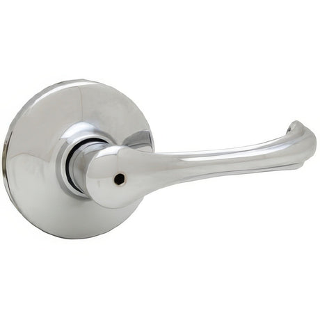 Kwikset 300DNL-326V1 Dorian Maximum Series Privacy Door Lever - Bright Brass / Bright Chrome