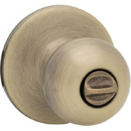 Kwikset 300P-15AV1 Polo Knob Privacy Door Lock and RCS Strike Antique Nickel