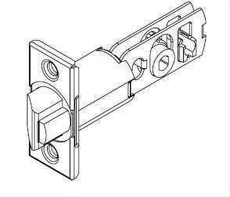 Kwikset 3277-3 2-3/8" Square Deadlatch Bright Brass
