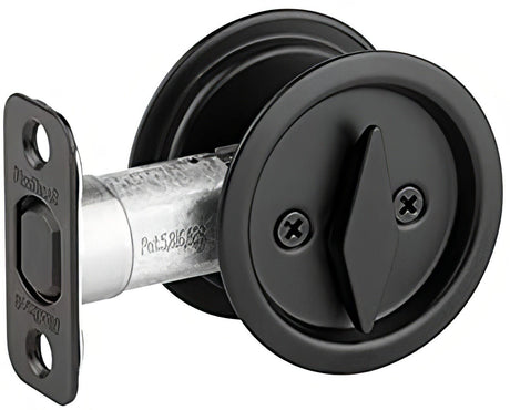 Kwikset 335-514 iron black privacy pocket door lock