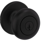 Kwikset 400CV-514S Cove Single Cylinder Keyed Entry Knob Iron Black