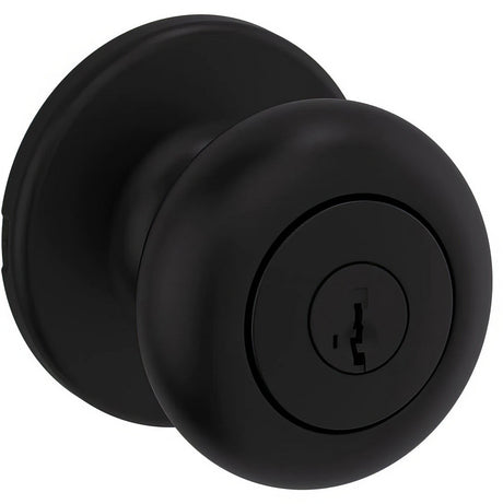 Kwikset 400CV-514S Cove Single Cylinder Keyed Entry Knob Iron Black