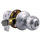 Kwikset 400P-26DS Polo Knob Entry Door Lock SmartKey and RCS Strike Satin Chrome