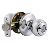 Kwikset 400P-26S Polo Knob Entry Door Lock SmartKey and RCS Strike Bright Chrome