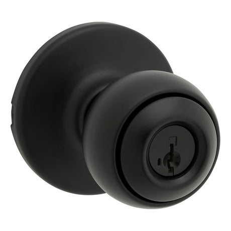 Kwikset 400P-514S Polo Knob Entry Door Lock SmartKey in Antique Brass