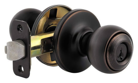 Kwikset 400P-514S Polo Knob Entry Door Lock SmartKey in Satin Nickel