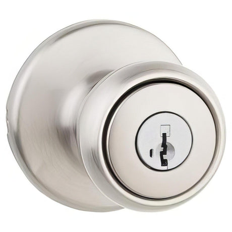 Kwikset 400T-15S Tylo Single Cylinder Keyed Entry Knob Satin Nickel