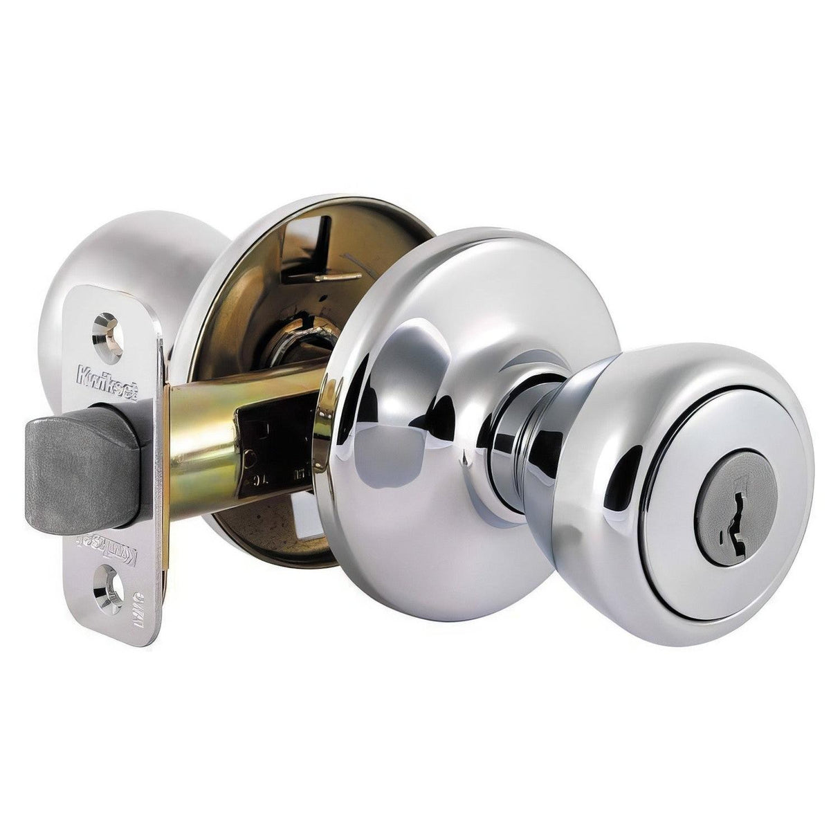 Kwikset 400T-26S Tylo Single Cylinder Keyed Entry Knob Bright Chrome