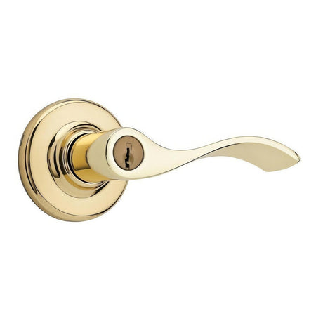 Kwikset 405BL-3S Balboa Keyed Entry Lever - Bright Brass