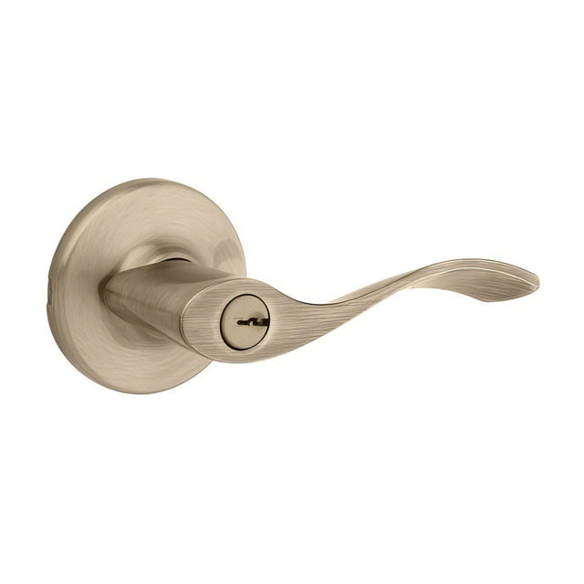 Kwikset 405BL-5 Balboa Keyed Entry Lever Antique Brass