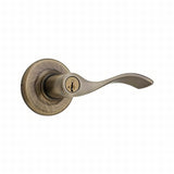Kwikset 405BL-5S Balboa Keyed Entry Lever - Antique Brass