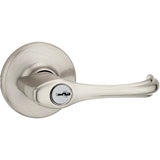 Kwikset 405DNL-15 Dorian keyed entry lever in Satin Nickel
