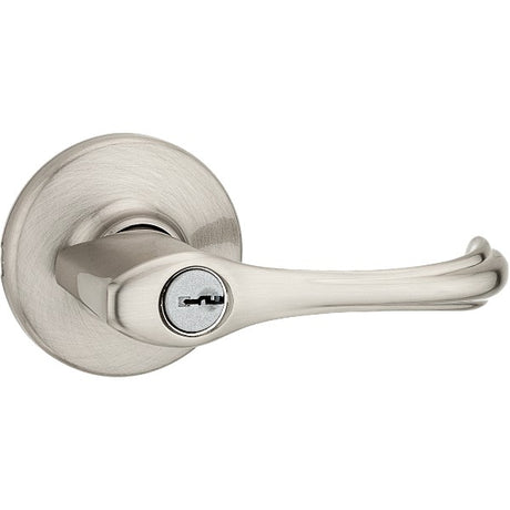 Kwikset 405DNL-15 Dorian keyed entry lever in Satin Nickel