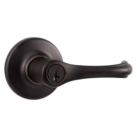 Kwikset 405DNL-15AV2 Dorian Keyed Entry Lever - Antique Nickel