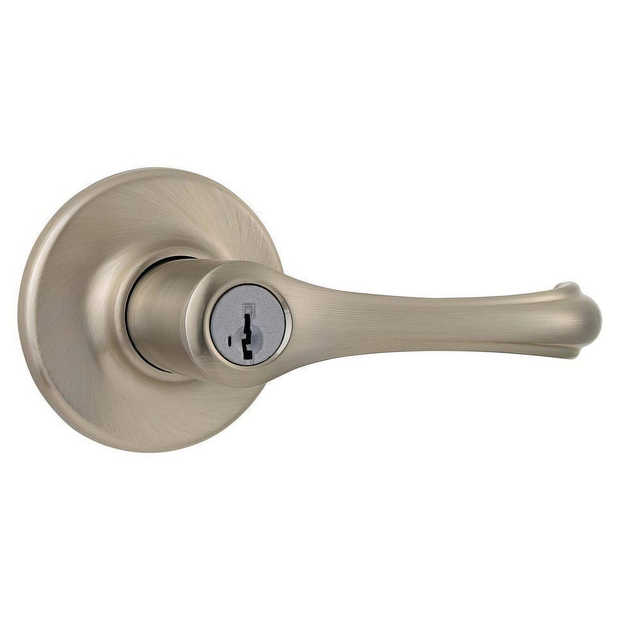 Kwikset 405DNL-15S-S Dorian Keyed Entry Lever Satin Nickel