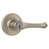 Kwikset 405DNL-15S-S Dorian Keyed Entry Lever Satin Nickel