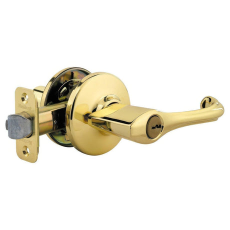 Kwikset 405DNL-3SV2 Dorian Keyed Entry Lever - Polished Brass