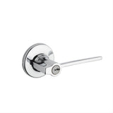 Kwikset 405LRLRDT-26S Ladera Lever with Round Rose Entry Door Lock SmartKey with 6AL Latch and RCS Strike Bright Chrome