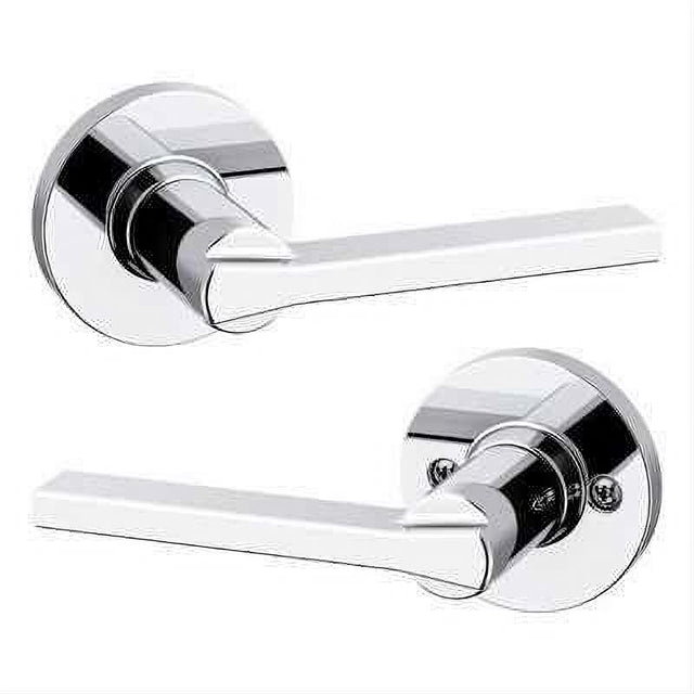 Kwikset 407CSLRDT-15 Light Commercial Casey Lever Round Rose Passage Door Lock with RCAL Latch and RCS 3031 Strike Satin Nickel