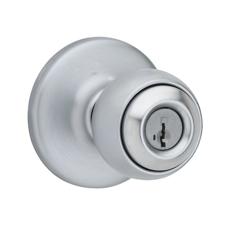 Kwikset 450P-3SV1 Polo Storeroom Smart Keyed Door Knob - Polished Brass